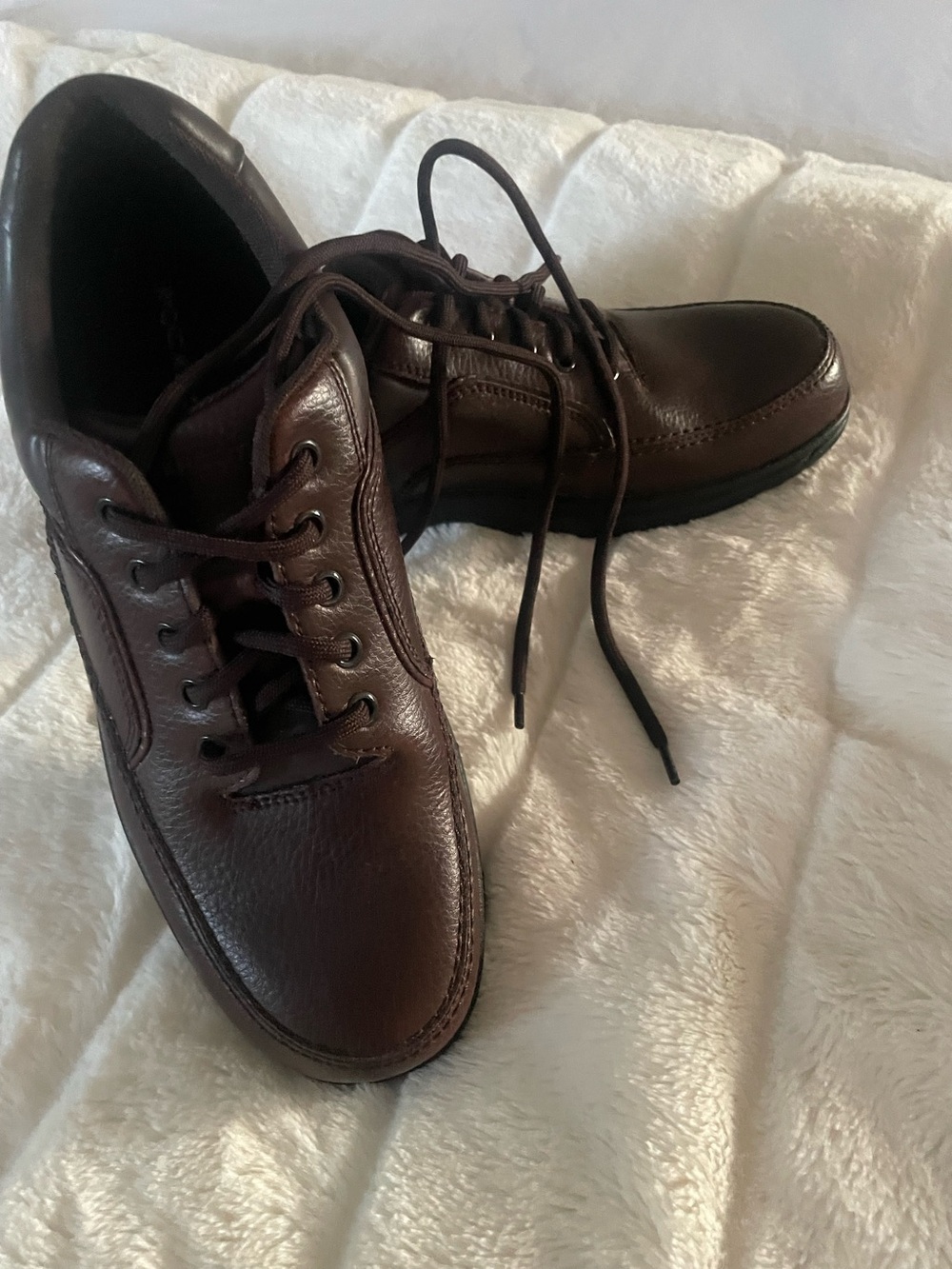 Rockport Men's Brown Leather Lace-Up Casual Shoes